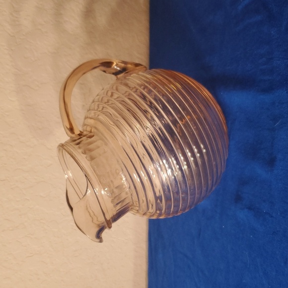 Anchor Hocking Other - Manhattan Depression Glass Pink Water Tilt Pitcher by Anchor Hocking 80 oz.